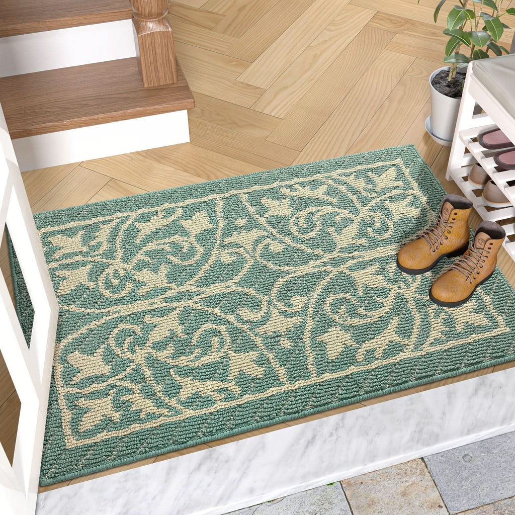 Entryway Mat — Low-Profile Non-Slip Rubber Backing, Washable