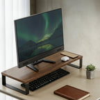 Foldable Wooden Laptop & Tablet Holder with Ergonomic Desk Design - Euroselle