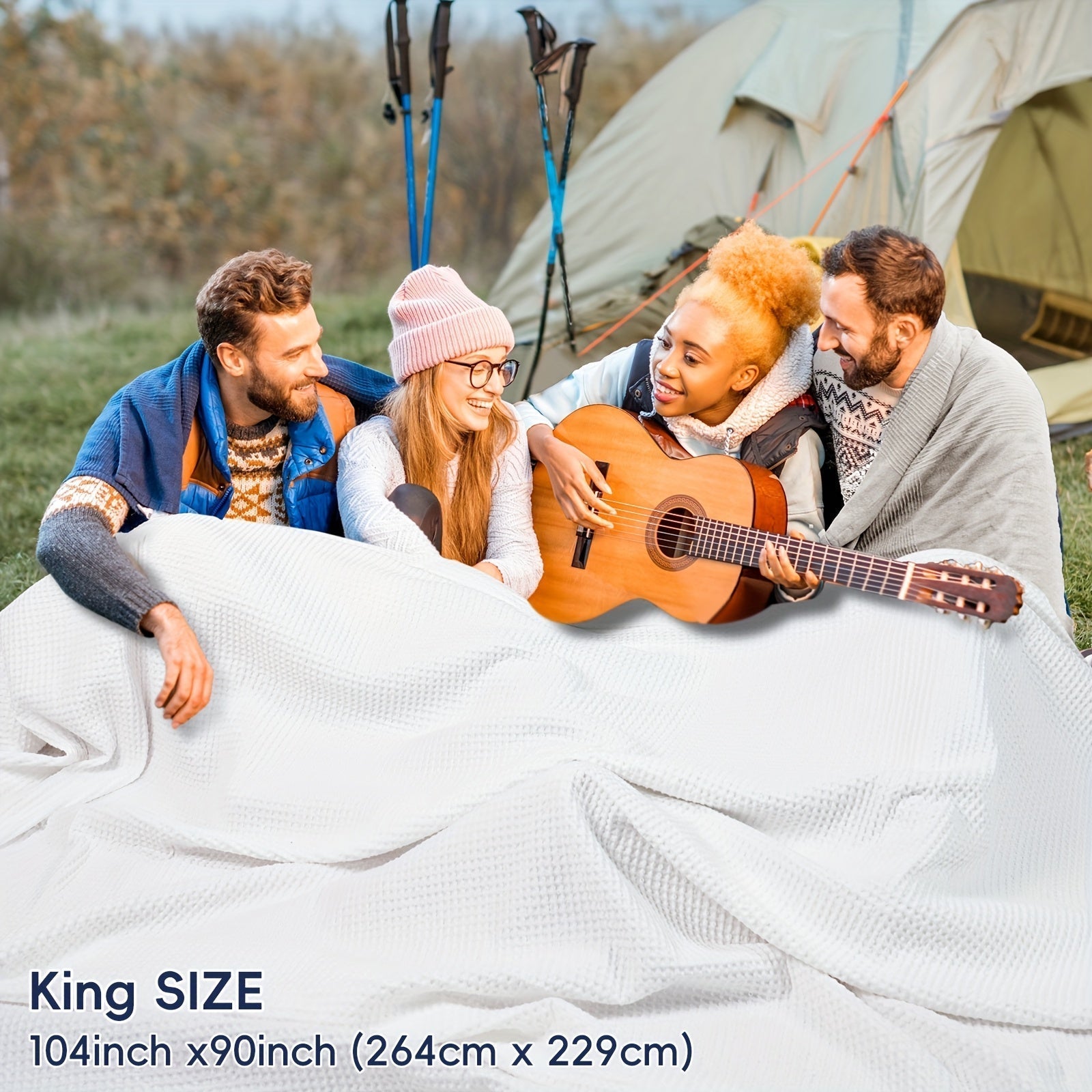 Lightweight Waffle Throw Blanket for Cozy All-Season Comfort - Euroselle