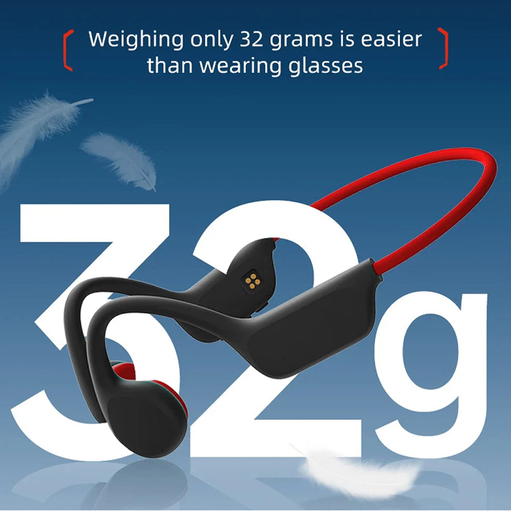 Bone Conduction Swim Headphones — 32GB, IPX8 Waterproof Rating