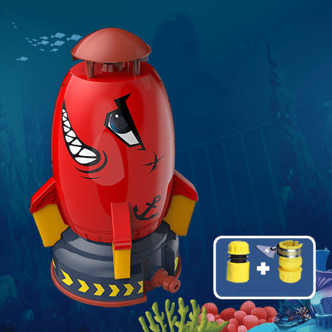 AquaLauncher batterieloser Wasserraketenwerfer - betrieben mit einem Gartenschlauch