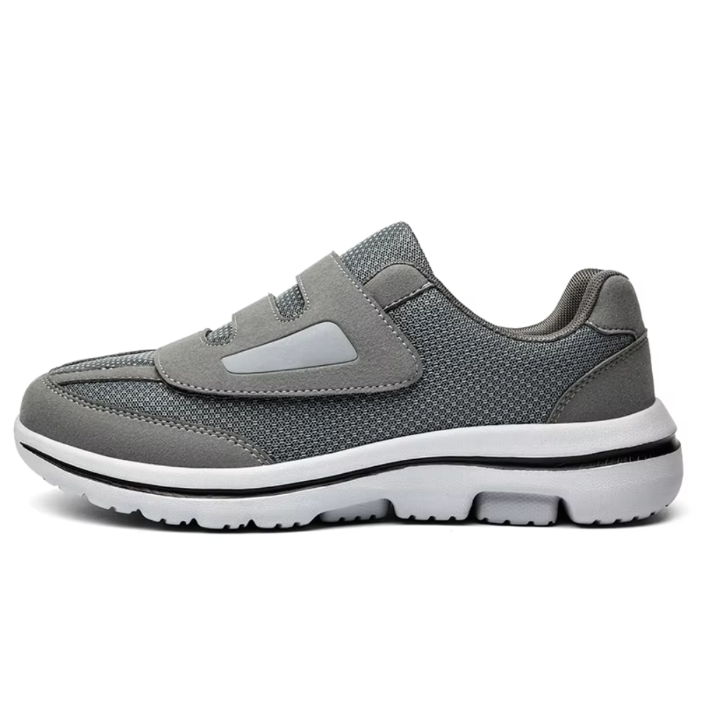 Wide-Fit Adjustable Footwear for Sensitive Feet — Hook-and-Loop Straps
