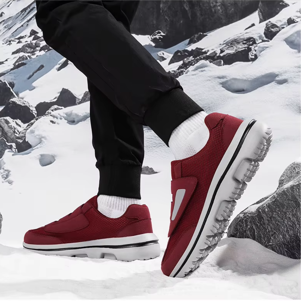 Wide-Fit Adjustable Footwear for Sensitive Feet — Hook-and-Loop Straps