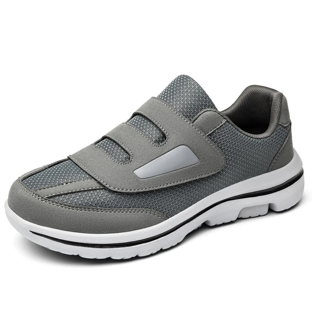 Wide-Fit Adjustable Footwear for Sensitive Feet — Hook-and-Loop Straps