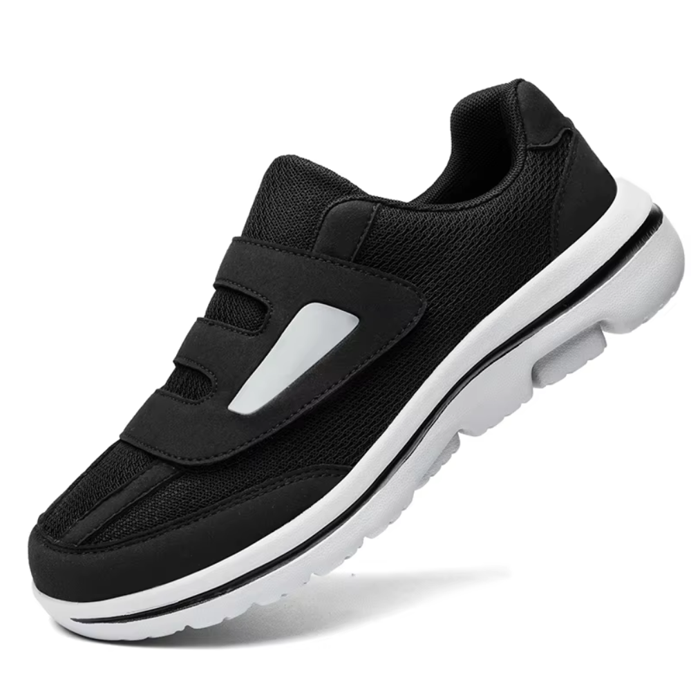 Wide-Fit Adjustable Footwear for Sensitive Feet — Hook-and-Loop Straps