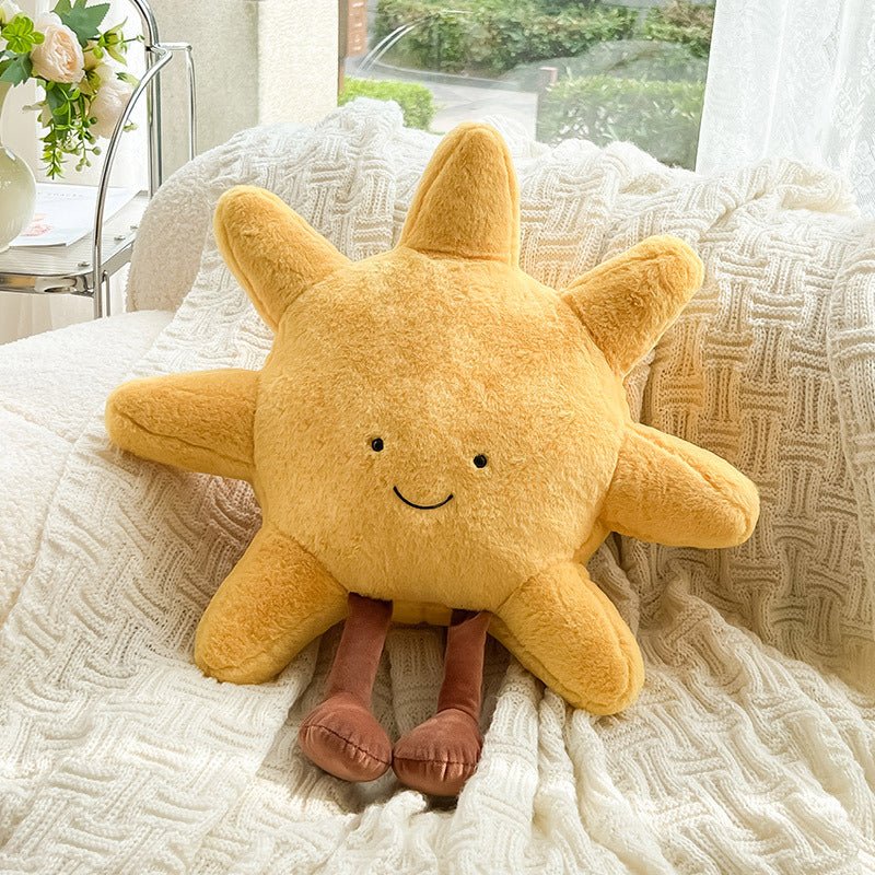 毛绒星空抱枕 — 可爱太阳或月亮脸