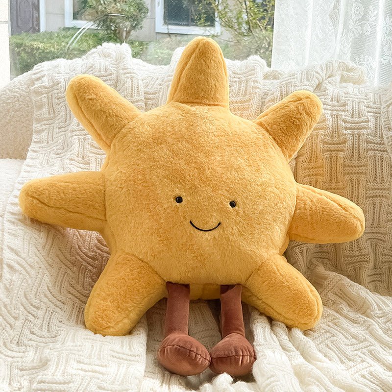 毛绒星空抱枕 — 可爱太阳或月亮脸