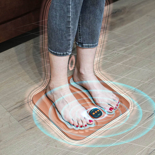 Elektrische Fußstimulationsmatte mit USB-Akku — Pad aus Kupferfasern