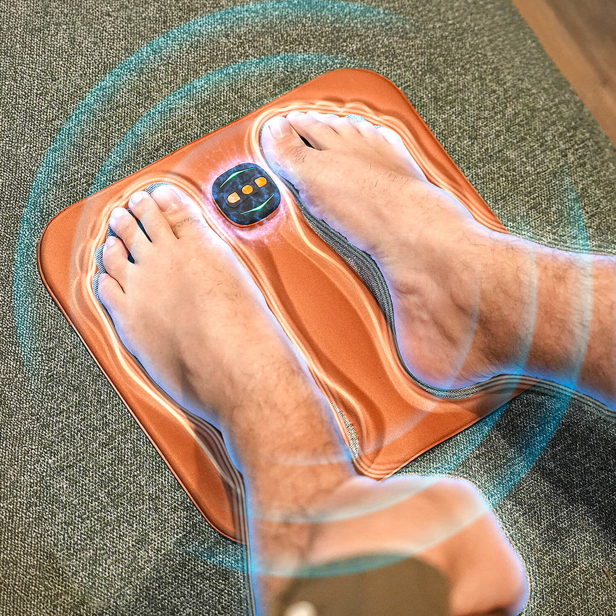 Elektrische Fußstimulationsmatte mit USB-Akku — Pad aus Kupferfasern