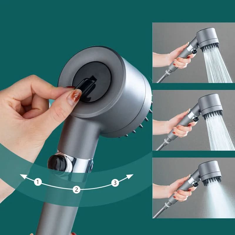 AquaPulse PowerStream Filtered Shower Head — Strong Water Jet, Purified Filtration
