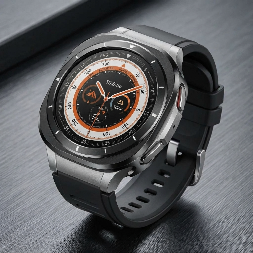Capa metálica de encaixe para Samsung Galaxy Watch 7 Ultra 47mm — Ecrã aberto