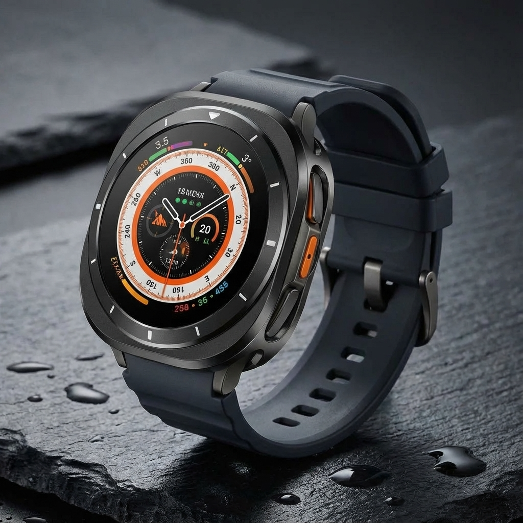 Capa metálica de encaixe para Samsung Galaxy Watch 7 Ultra 47mm — Ecrã aberto