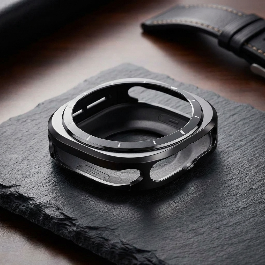 Capa metálica de encaixe para Samsung Galaxy Watch 7 Ultra 47mm — Ecrã aberto