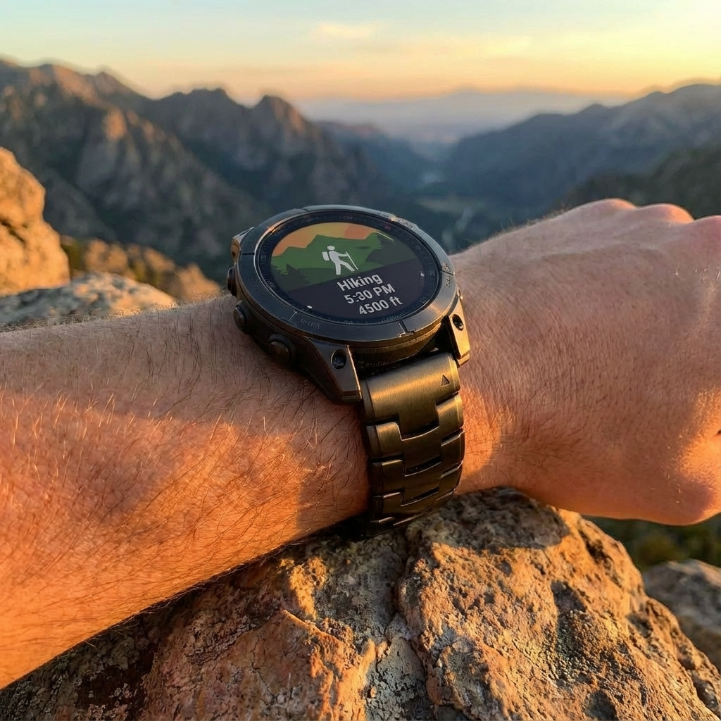 Garmin Fenix 9 Titanium Link Band — Tool-Free QuickFit, 22mm & 26mm