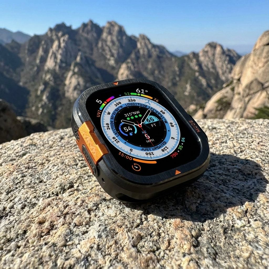 Metallbumperfodral för Apple Watch Ultra och Series 11/10, displayskydd