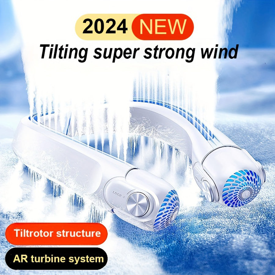 Kompakter Nackenventilator – 45° verstellbarer Luftstrom