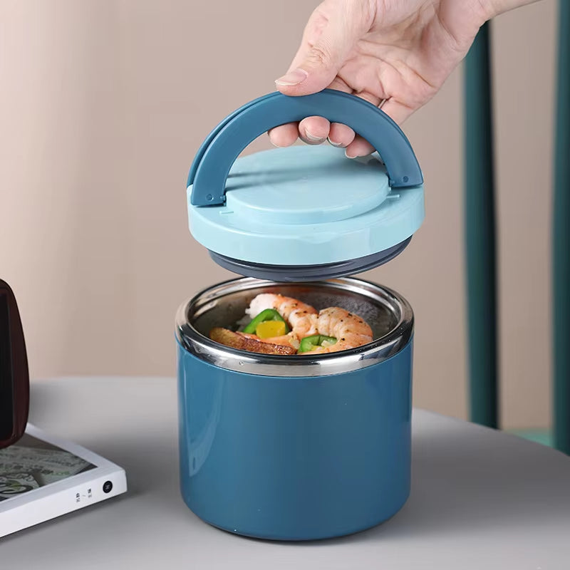 Stainless Steel Thermal Food Jar — Wide-Mouth, Leak-Proof, 21 oz & 34 oz