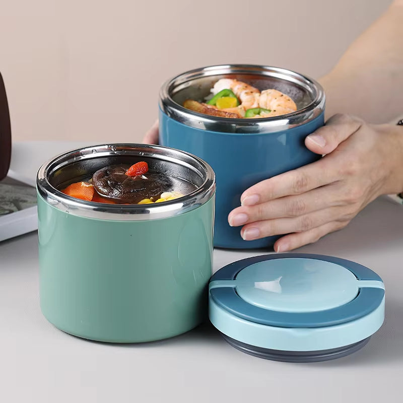 Stainless Steel Thermal Food Jar — Wide-Mouth, Leak-Proof, 21 oz & 34 oz