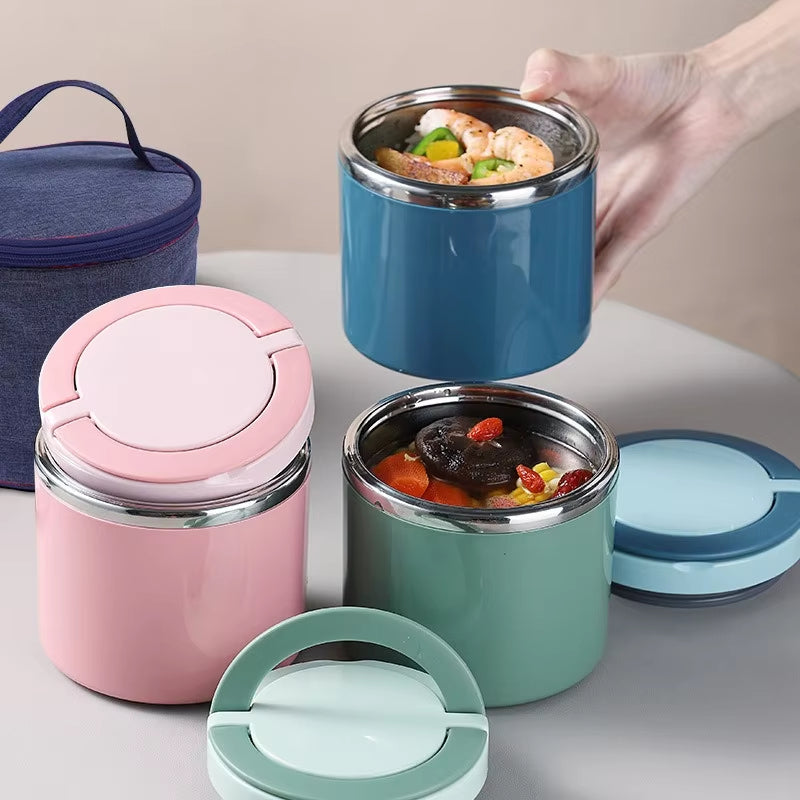 Stainless Steel Thermal Food Jar — Wide-Mouth, Leak-Proof, 21 oz & 34 oz