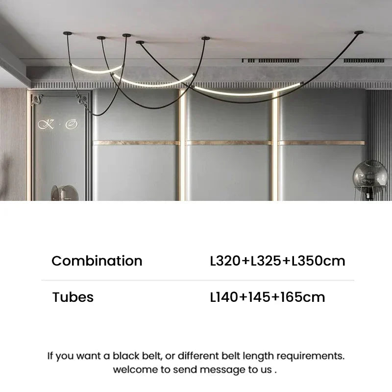 Modern Nordic Belt Chandelier