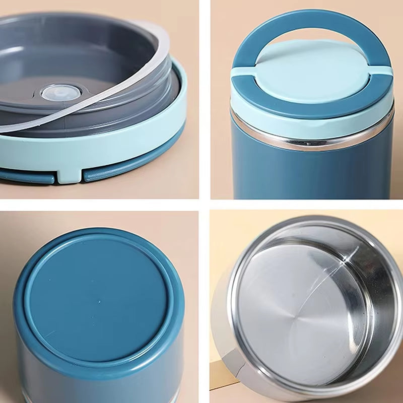 Stainless Steel Thermal Food Jar — Wide-Mouth, Leak-Proof, 21 oz & 34 oz