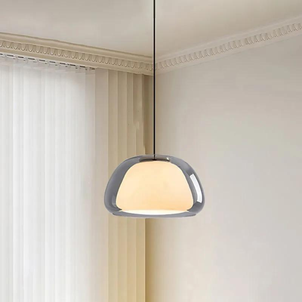 Lunara | Double Glass Dome Pendant Light With Soft Glow