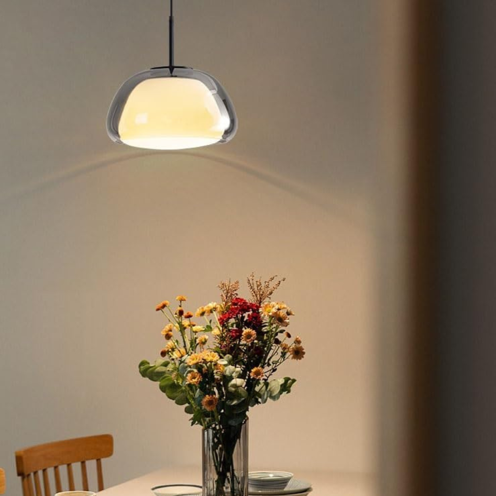 Lunara | Double Glass Dome Pendant Light With Soft Glow