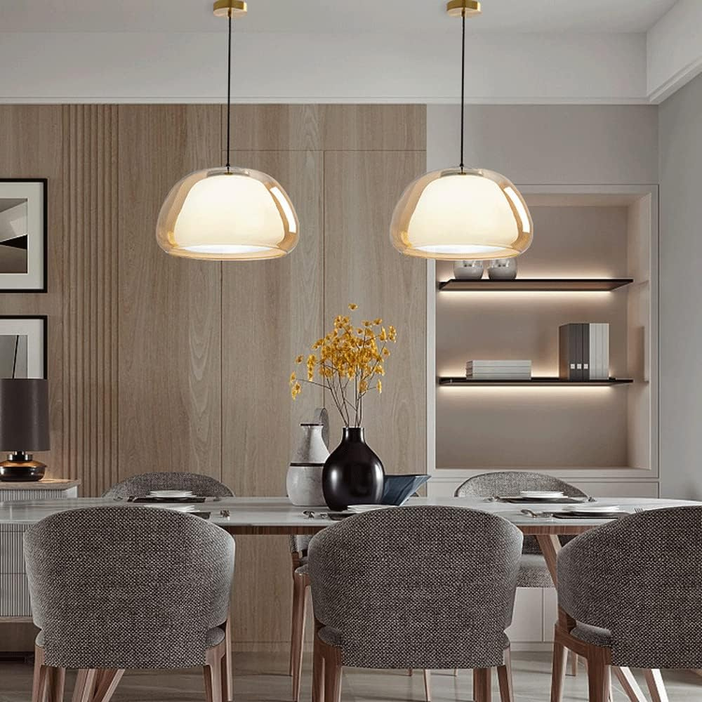 Lunara | Double Glass Dome Pendant Light With Soft Glow