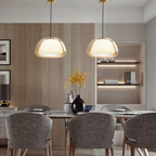 Lunara | Double Glass Dome Pendant Light With Soft Glow