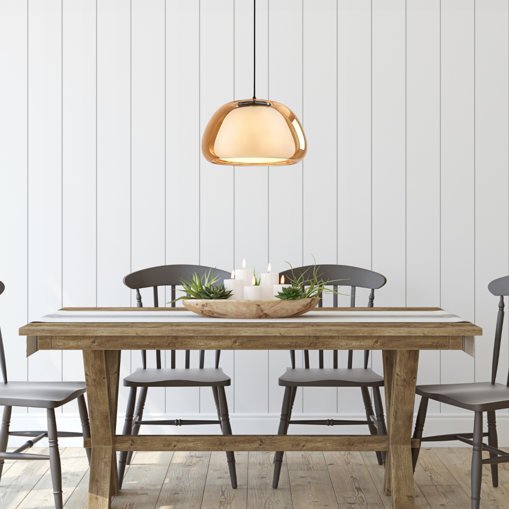 Lunara | Double Glass Dome Pendant Light With Soft Glow