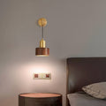 Vintage Ember Holz Wandleuchte
