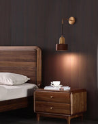 Vintage Ember Holz Wandleuchte