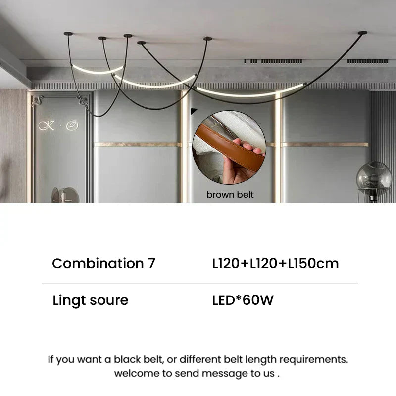 Modern Nordic Belt Chandelier