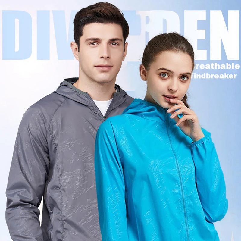 Packable Rain Shell Jacket — UPF 40+ Sun Protection, Quick-Dry