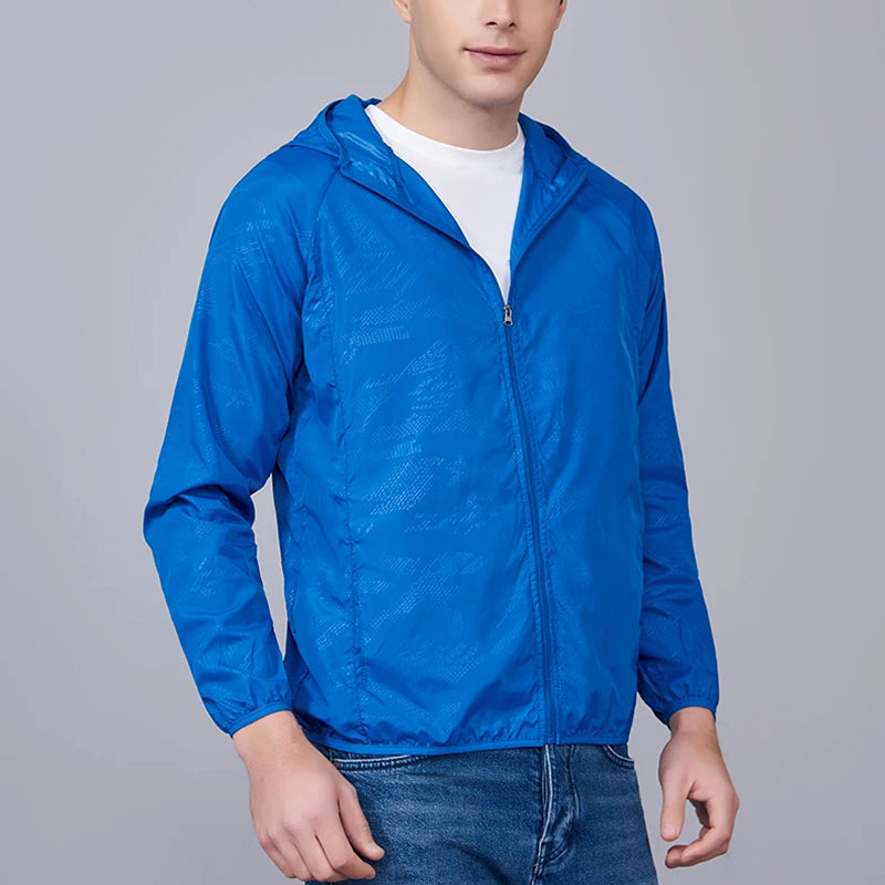 Packable Rain Shell Jacket — UPF 40+ Sun Protection, Quick-Dry