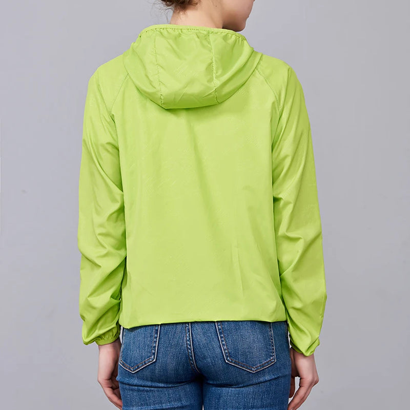 Packable Rain Shell Jacket — UPF 40+ Sun Protection, Quick-Dry