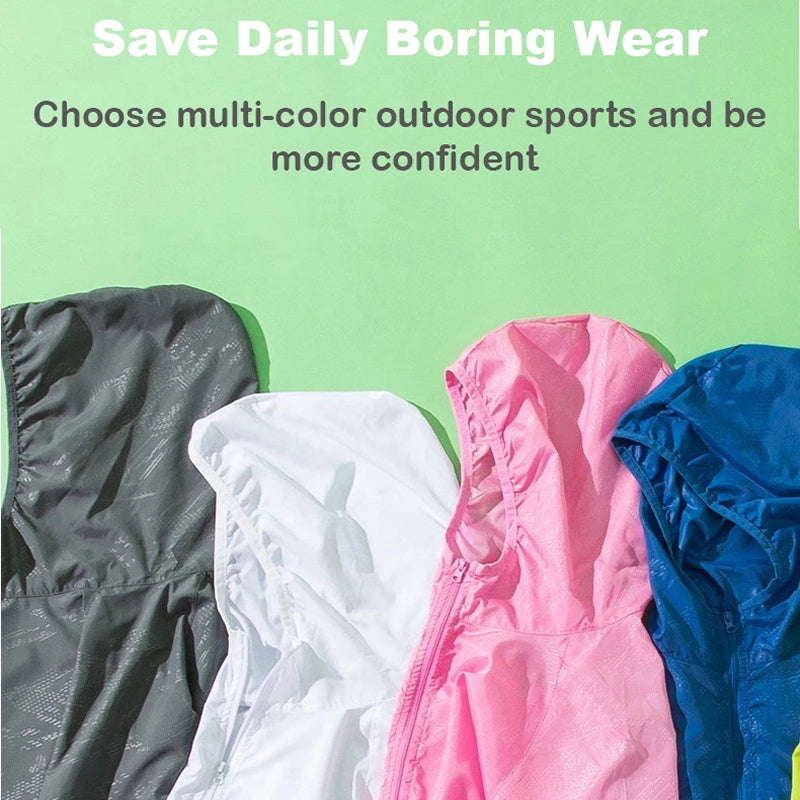 Packable Rain Shell Jacket — UPF 40+ Sun Protection, Quick-Dry