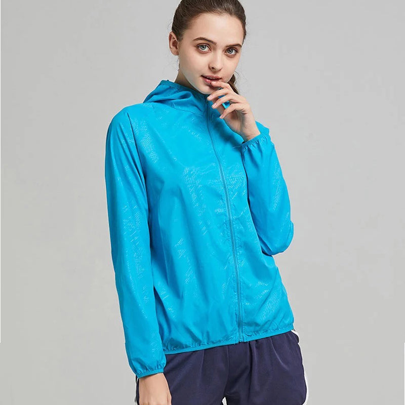 Packable Rain Shell Jacket — UPF 40+ Sun Protection, Quick-Dry