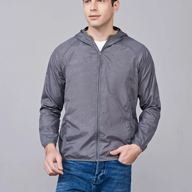 Packable Rain Shell Jacket — UPF 40+ Sun Protection, Quick-Dry