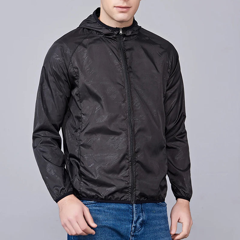 Packable Rain Shell Jacket — UPF 40+ Sun Protection, Quick-Dry