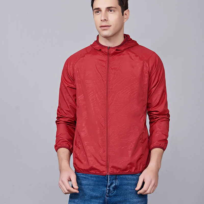 Packable Rain Shell Jacket — UPF 40+ Sun Protection, Quick-Dry