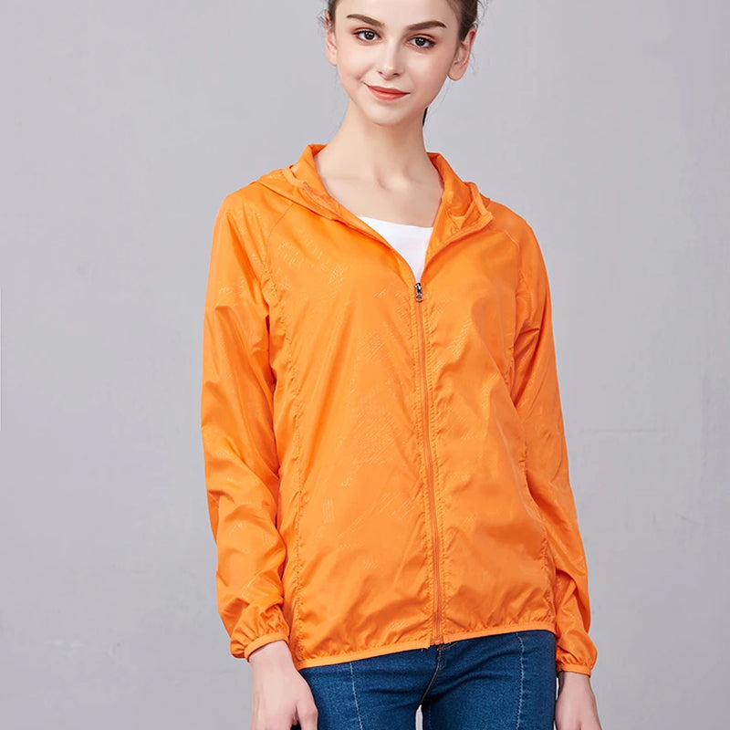 Packable Rain Shell Jacket — UPF 40+ Sun Protection, Quick-Dry