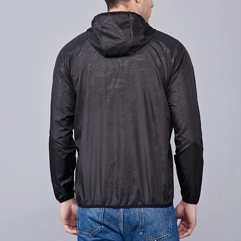 Packable Rain Shell Jacket — UPF 40+ Sun Protection, Quick-Dry