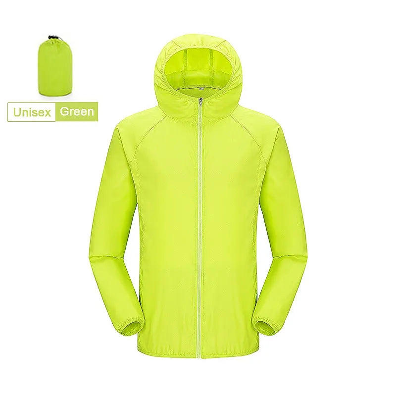 Packable Rain Shell Jacket — UPF 40+ Sun Protection, Quick-Dry