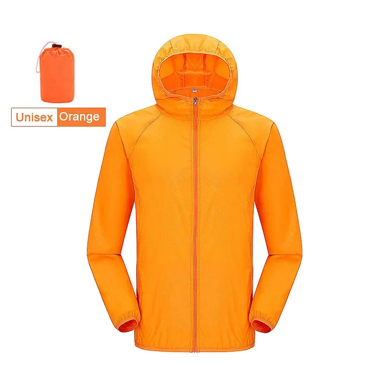 Packable Rain Shell Jacket — UPF 40+ Sun Protection, Quick-Dry