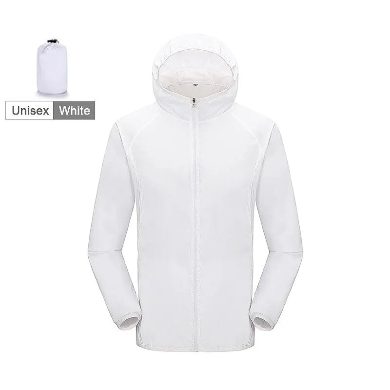 Packable Rain Shell Jacket — UPF 40+ Sun Protection, Quick-Dry