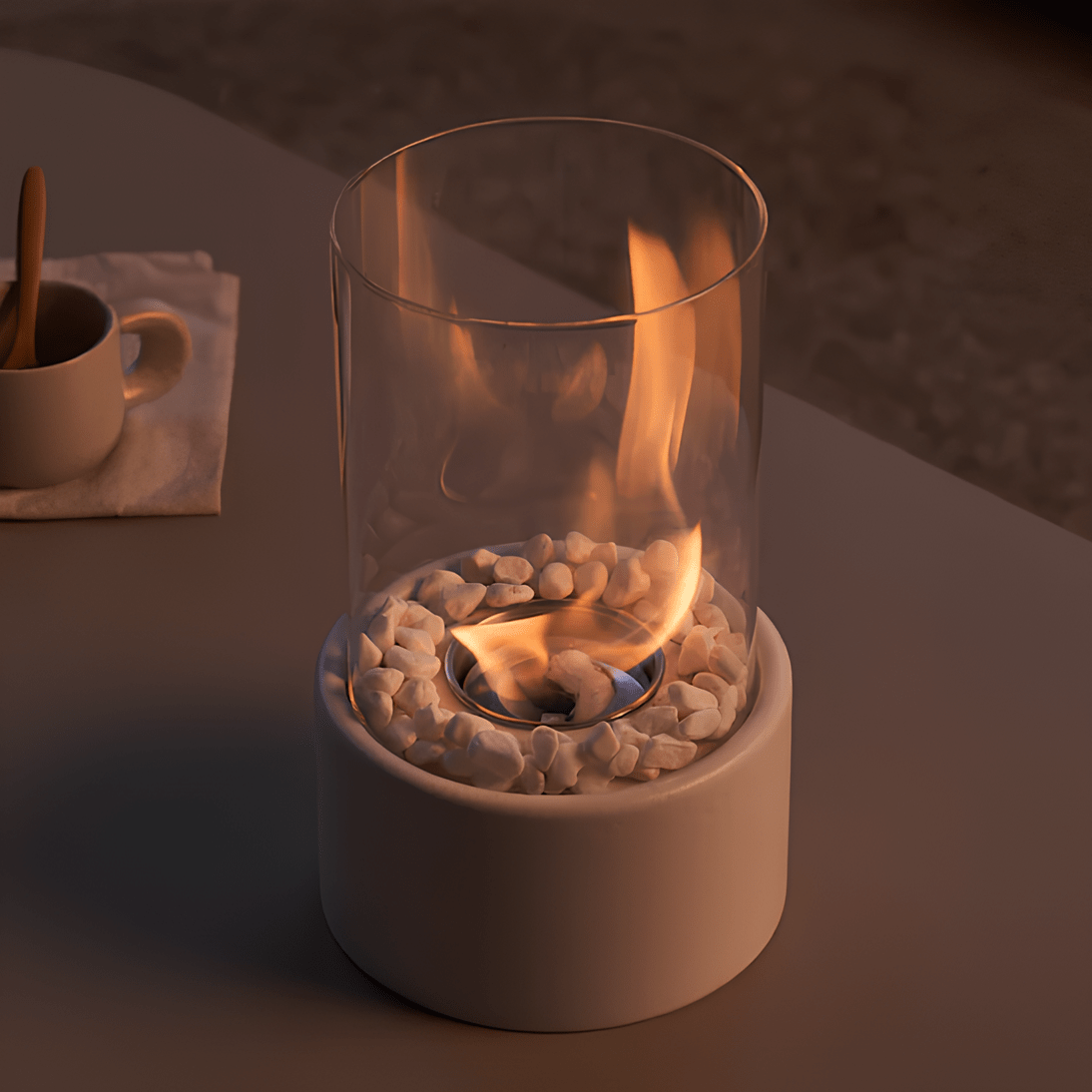 Lampe à huile en verre rechargeable LumaGlow — Lueur chaleureuse de bougie