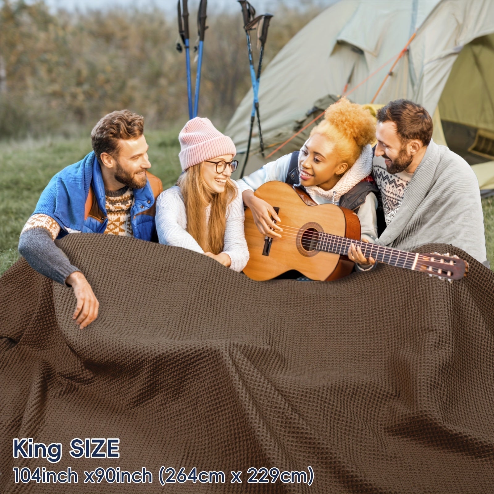 Lightweight Waffle Throw Blanket for Cozy All-Season Comfort - Euroselle