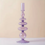 Minimalist Glass Candle Holder Vase Decorative Art Piece - Euroselle