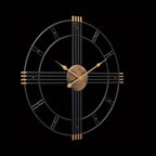 Modern Minimalist Cross Wall Clock with Structured Geometric Frame and Silent Motion - Euroselle